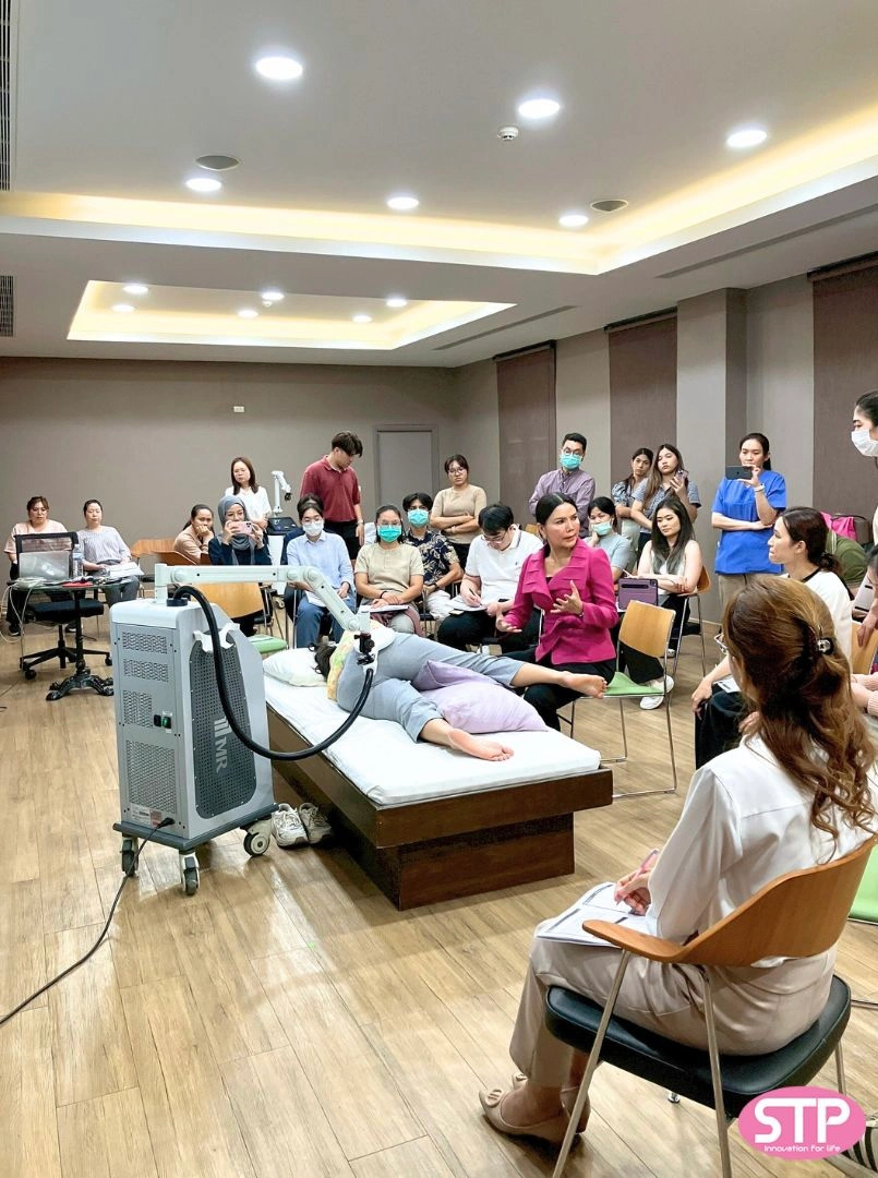 peripheral-magnetic-stimulation-workshop-stpc-33 งานประชุมเชิงปฏิบัติการในหัวข้อ “Advanced Approach of Peripheral Magnetic Stimulation” ปฏิบัติจริง